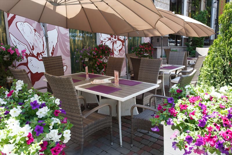 Summer terrace in California Terrace for summer holidays in the hotel California in the center of Odessa
